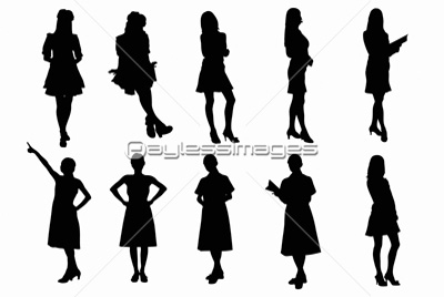 ｏｌ 看護婦シルエット 商用利用可能な写真素材 イラスト素材ならストックフォトの定額制ペイレスイメージズ