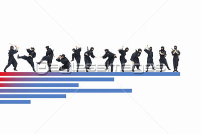 忍者とグラフ 商用利用可能な写真素材 イラスト素材ならストックフォトの定額制ペイレスイメージズ