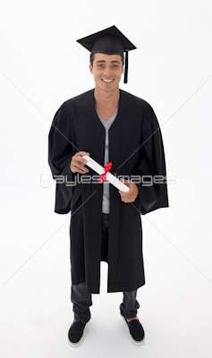 Teen Guy Celebrating Graduation