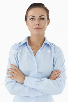 Confident businesswoman with arms folded