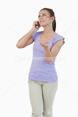 Young female talking on the phone