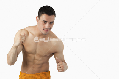 Young martial arts fighter