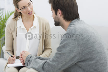 The person in meeting a financial advisor