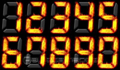 デジタル数字 炎 商用利用可能な写真素材 イラスト素材ならストックフォトの定額制ペイレスイメージズ