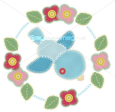 フェルトアップリケ花輪の中の青い鳥 商用利用可能な写真素材 イラスト素材ならストックフォトの定額制ペイレスイメージズ フェルトアップリケ花輪の中の青い鳥 商用利用可能な写真素材 イラスト素材ならストックフォトの定額制ペイレスイメージズ