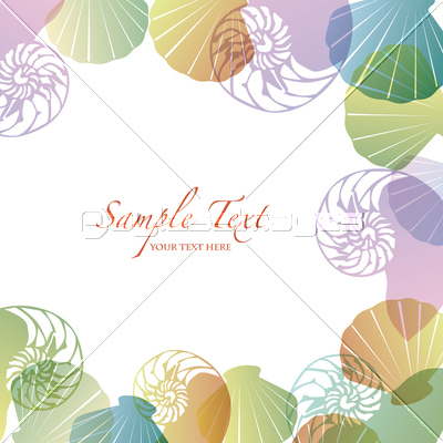 Summer Background With Shell 商用利用可能な写真素材 イラスト素材ならストックフォトの定額制ペイレスイメージズ