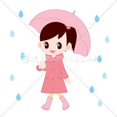 レインコートの女の子 商用利用可能な写真素材 イラスト素材ならストックフォトの定額制ペイレスイメージズ