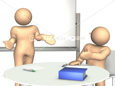 上司に反論する部下を表す3dcgイラスト ストックフォトの定額制ペイレスイメージズ