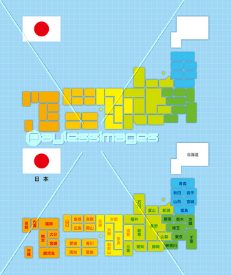 日本列島の略地図 商用利用可能な写真素材 イラスト素材ならストックフォトの定額制ペイレスイメージズ