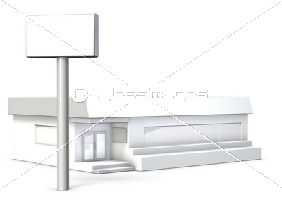ファミリーレストランを表す3dcgイラスト ストックフォトの定額制ペイレスイメージズ