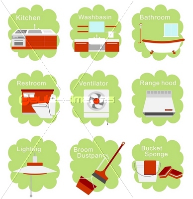 ハウスクリーニング アイコン 商用利用可能な写真素材 イラスト素材ならストックフォトの定額制ペイレスイメージズ