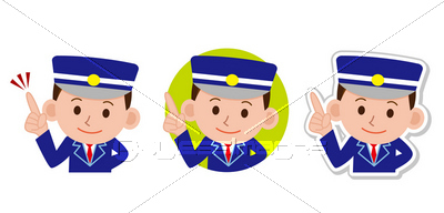 駅員 警察官 警備員 ポイント 指差し 商用利用可能な写真素材 イラスト素材ならストックフォトの定額制ペイレスイメージズ
