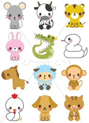 ロイヤリティフリー 12 支 イラスト 無料イラスト素材 かわいいフリー素材 素材のプ