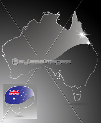 オーストラリア 地図 国旗の写真 イラスト素材 Xf3115094960