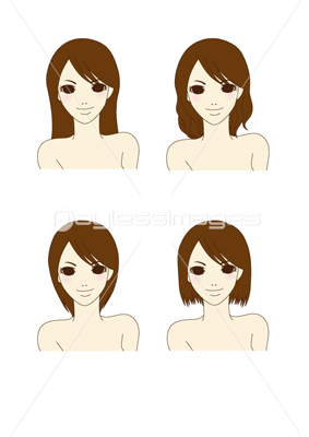 さまざまなヘアスタイルの女性 Aiイラスト ベクターデータ 商用利用可能な写真素材 イラスト素材ならストックフォトの定額制ペイレスイメージズ