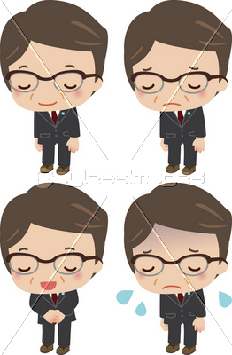 おじぎする中年ビジネスマン 商用利用可能な写真素材 イラスト素材ならストックフォトの定額制ペイレスイメージズ