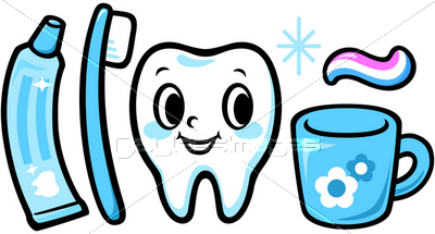 歯のキャラクター ハミガキセット 商用利用可能な写真素材 イラスト素材ならストックフォトの定額制ペイレスイメージズ