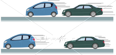 運転中スピードを落とす車 商用利用可能な写真素材 イラスト素材ならストックフォトの定額制ペイレスイメージズ