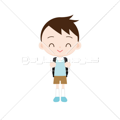 ランドセルを背負った小学生の男の子 笑顔 商用利用可能な写真素材 イラスト素材ならストックフォトの定額制ペイレスイメージズ