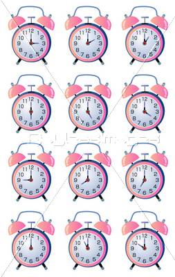 ピンクの目覚まし時計