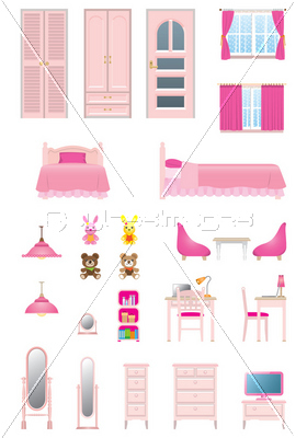 女の子の部屋 / 家具