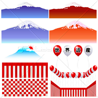 富士山　風船　アイコン