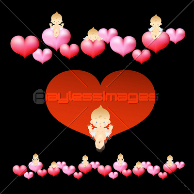 ハート エンジェル イラスト 商用利用可能な写真素材 イラスト素材ならストックフォトの定額制ペイレスイメージズ