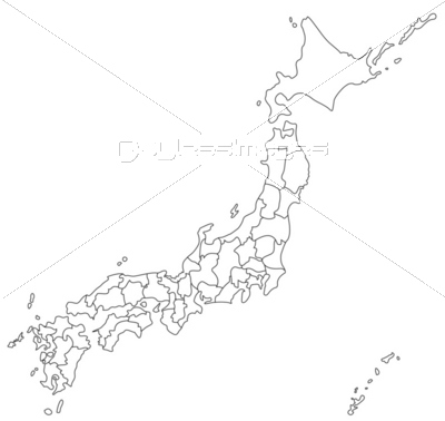 日本地図 白地図の写真 イラスト素材 Xf ペイレスイメージズ
