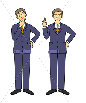 男性 ビジネスマン 会社員 イラスト ストックフォトの定額制ペイレスイメージズ