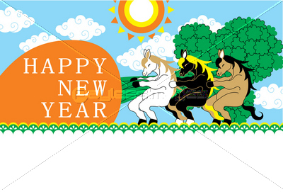 14年午年完成年賀状テンプレート 大きなニンジン Happynewyear ストックフォトの定額制ペイレスイメージズ