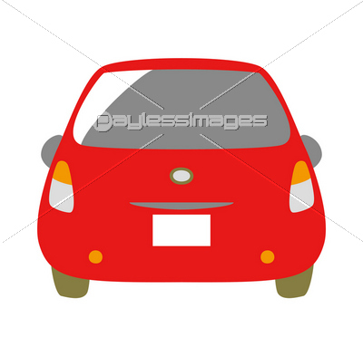 赤い車 背面01 商用利用可能な写真素材 イラスト素材ならストックフォトの定額制ペイレスイメージズ
