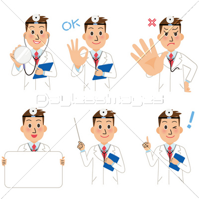 医者のポーズセット 商用利用可能な写真素材 イラスト素材ならストックフォトの定額制ペイレスイメージズ