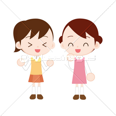 女の子二人 楽しく会話 商用利用可能な写真素材 イラスト素材ならストックフォトの定額制ペイレスイメージズ