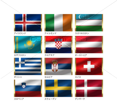 国旗のイラスト ストックフォトの定額制ペイレスイメージズ