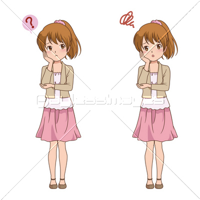 女の子 考える 商用利用可能な写真素材 イラスト素材ならストックフォトの定額制ペイレスイメージズ