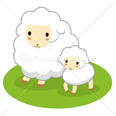 羊の親子 イラスト 商用利用可能な写真素材 イラスト素材ならストックフォトの定額制ペイレスイメージズ