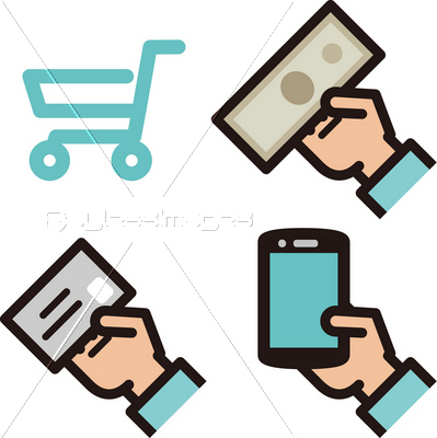 現金 クレジットカード 電子マネー支払のアイコン 商用利用可能な写真素材 イラスト素材ならストックフォトの定額制ペイレスイメージズ