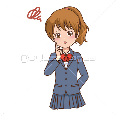 考える女の子 商用利用可能な写真素材 イラスト素材ならストックフォトの定額制ペイレスイメージズ