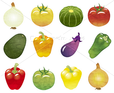 水彩風の野菜 商用利用可能な写真素材 イラスト素材ならストックフォトの定額制ペイレスイメージズ