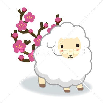 年賀状 未年 ストックフォトの定額制ペイレスイメージズ