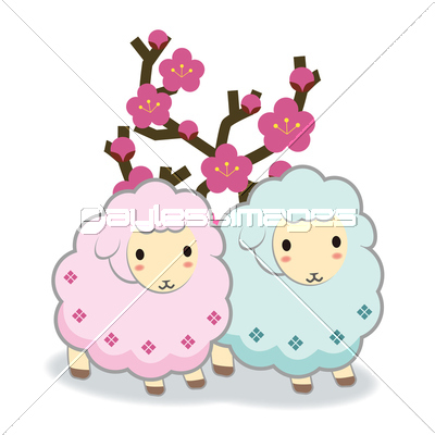 ひつじ年の写真 イラスト素材 写真素材 ストックフォトの定額制ペイレスイメージズ