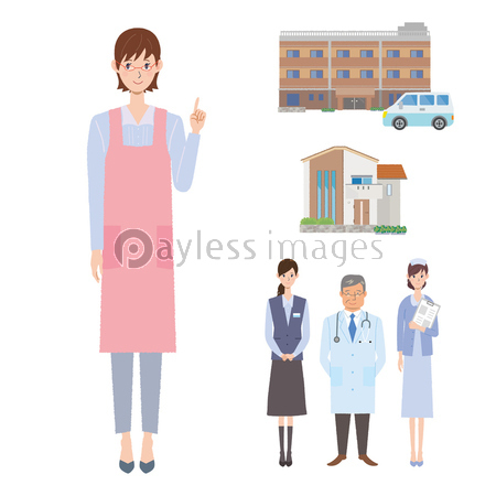 介護士 医者 イラスト ストックフォトの定額制ペイレスイメージズ