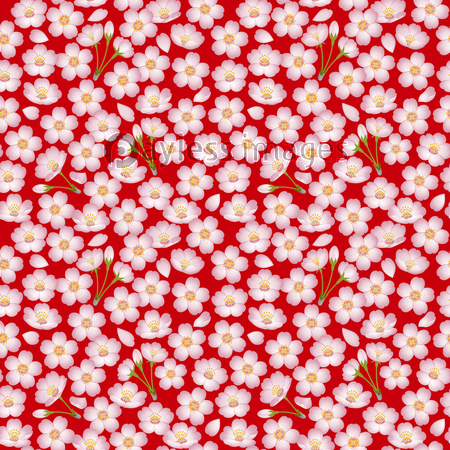 桜の壁紙 シームレスパターン 商用利用可能な写真素材 イラスト素材ならストックフォトの定額制ペイレスイメージズ