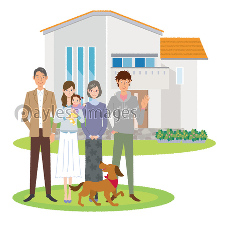 家族 イラスト 3世代 商用利用可能な写真素材 イラスト素材ならストックフォトの定額制ペイレスイメージズ