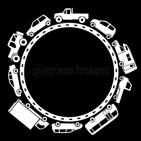 シンプルな車の正面と横 線画 商用利用可能な写真素材 イラスト素材ならストックフォトの定額制ペイレスイメージズ