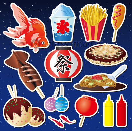 夏祭り アイコン 商用利用可能な写真素材 イラスト素材ならストックフォトの定額制ペイレスイメージズ