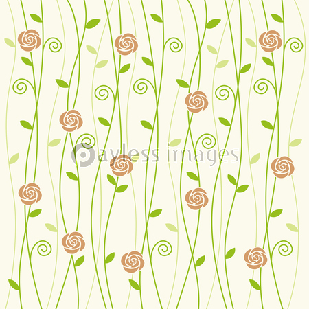 バラとつる草のおしゃれな模様 商用利用可能な写真素材 イラスト素材ならストックフォトの定額制ペイレスイメージズ