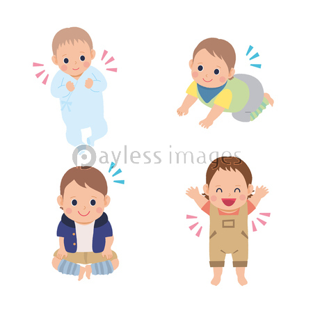 赤ちゃん 男の子 イラスト ストックフォトの定額制ペイレスイメージズ