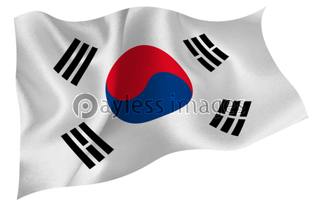 韓国 国旗 旗 商用利用可能な写真素材 イラスト素材ならストックフォトの定額制ペイレスイメージズ