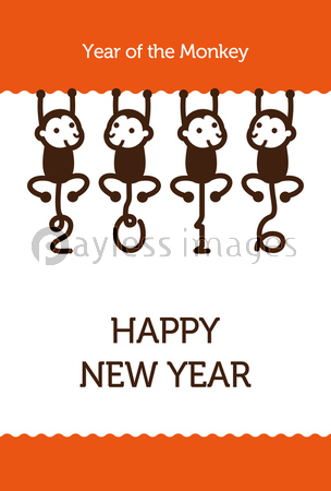 申年の年賀状イラスト 商用利用可能な写真素材 イラスト素材ならストックフォトの定額制ペイレスイメージズ